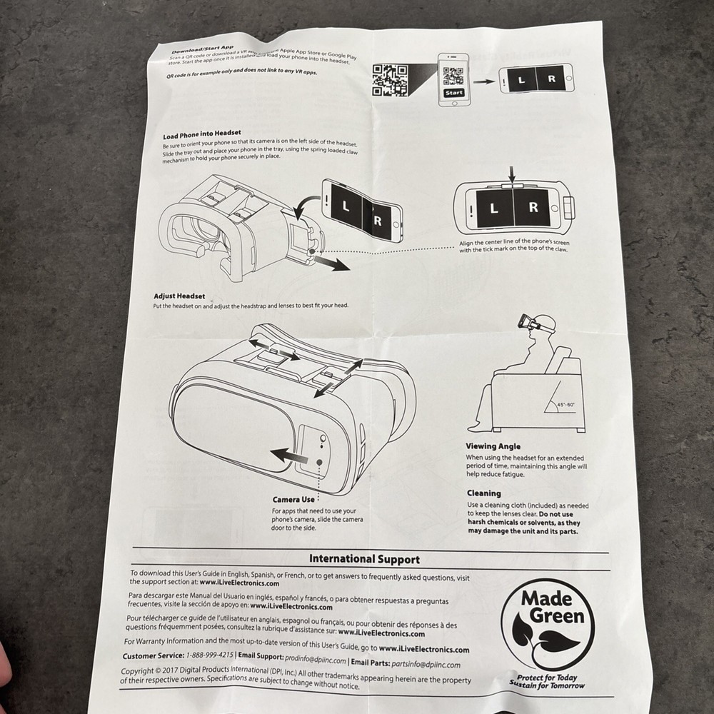 iLive Virtual Reallity IVR37W Glasses
