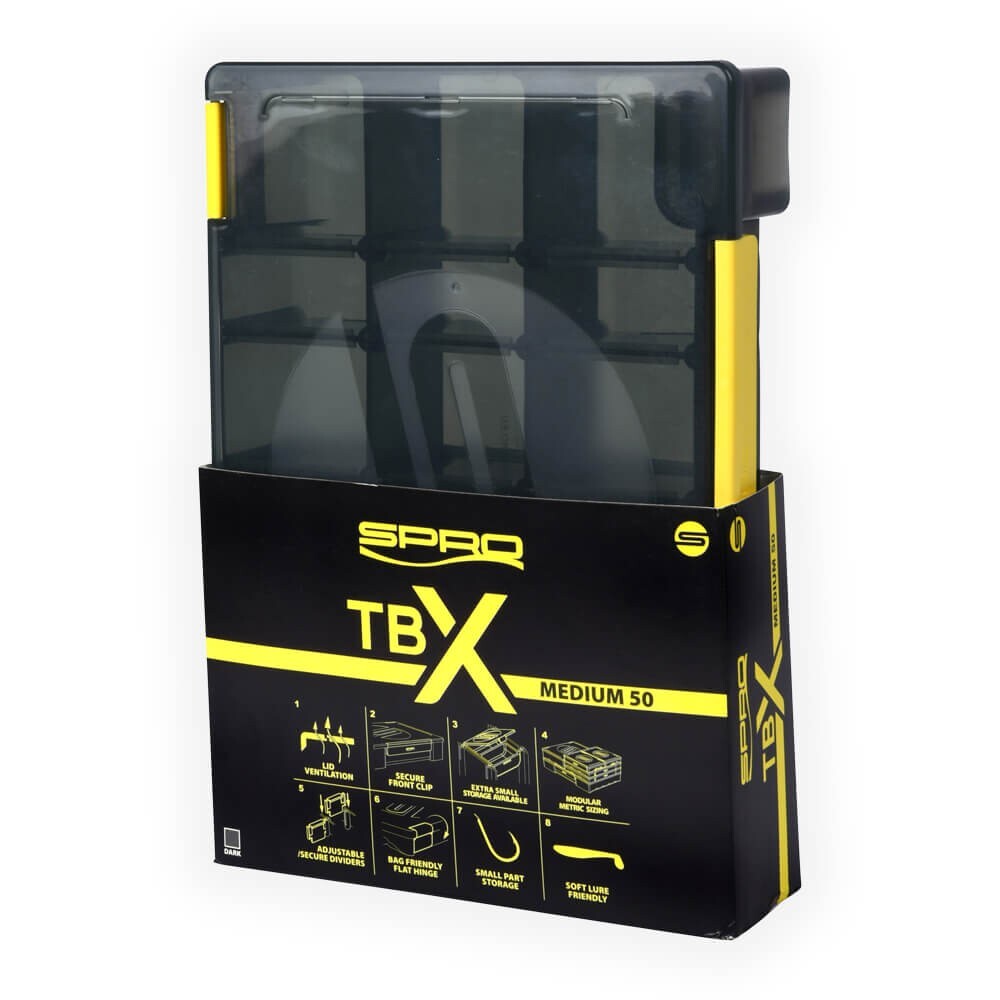 Spro TBX Tackle Box 50 Medium Dark Strong Accessories Modular Boxes