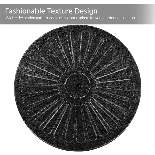 Round Patio Umbrella Base 30lbs 1.5″/1.9″ Outdoor Living Heavy Duty