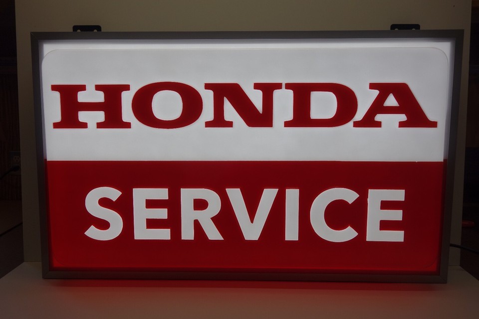HONDA SERVICE PAN FORMED, EMBOSSED & EXTRUSION DEALER COUNTER SIGN 20" BY 40" !