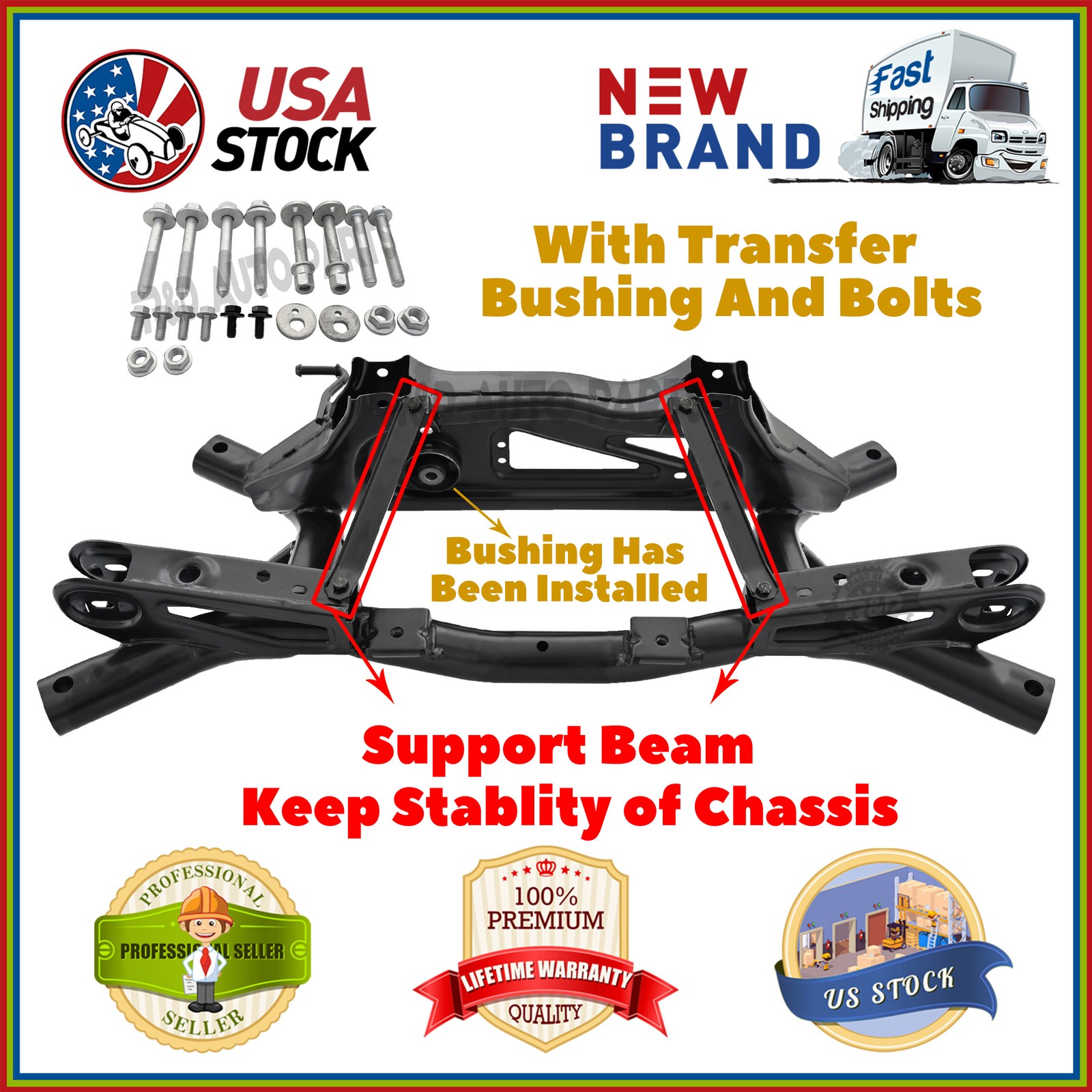 Subframe For 07-17 Caliber Jeep Compass Patriot 4WD Rear Suspension Crossmember