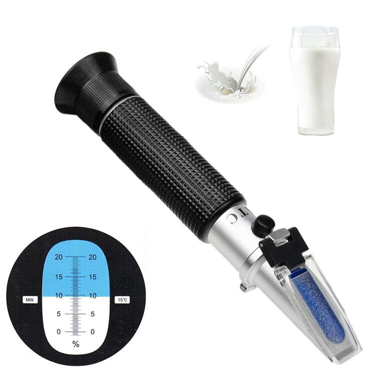 Handheld Milk Refractometer with ATC Milk Testing Equipment Scale Range 0-20%