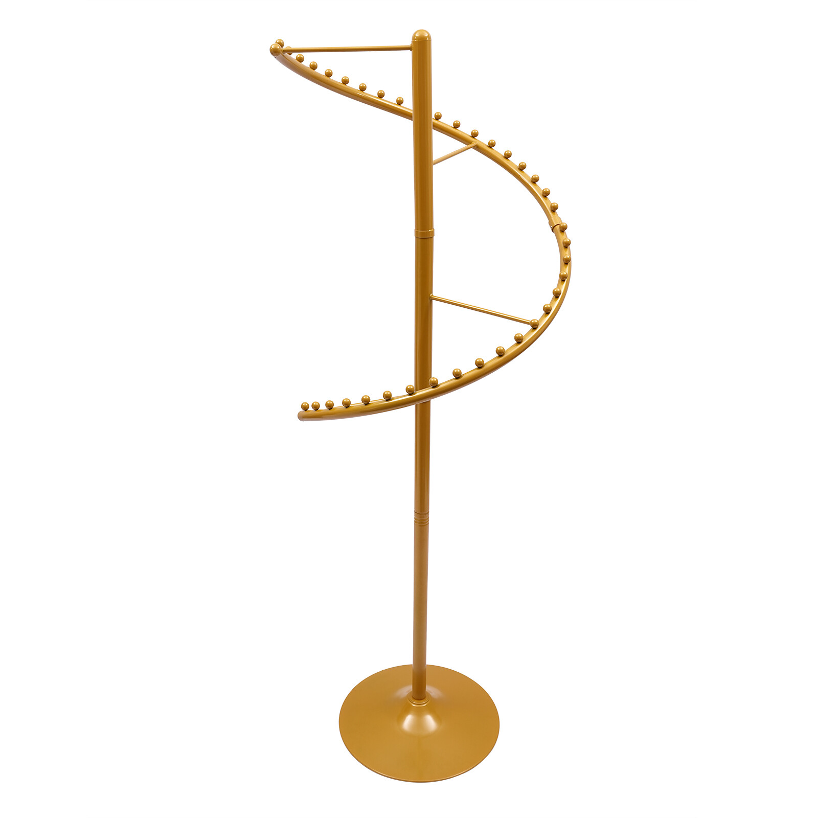Modern Spiral Rotating Clothing Rack, Free Standing Heavy duty Garment Rack Gold