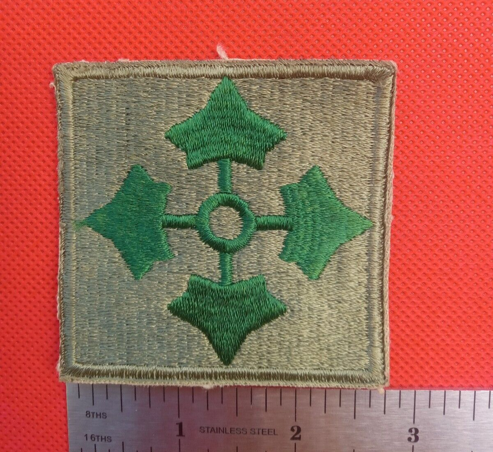 US Army Authentic Early WW2 4th Infantry Division, Large "Squared Ivy" Patch
