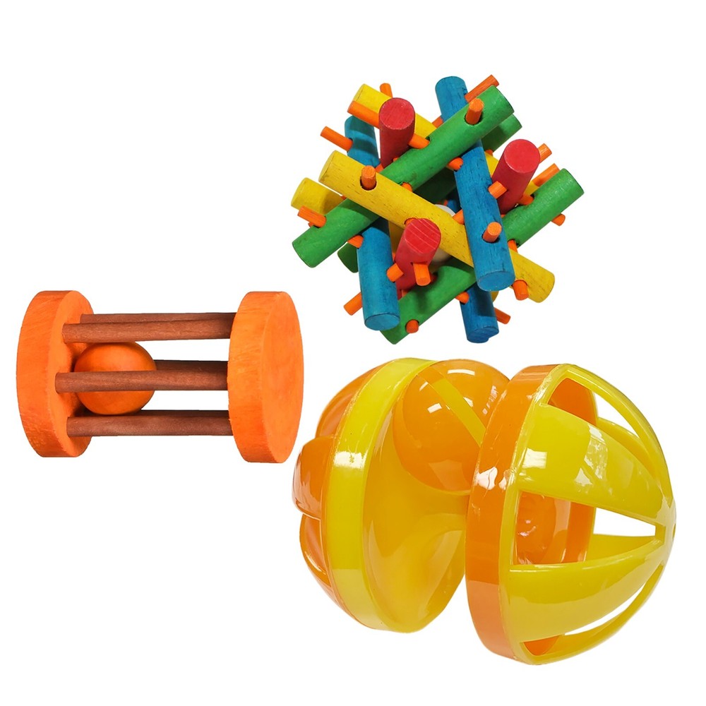 Rolling Toy Bundle - Cage Accessories - Chinchilla, Hamster, Hedgehog, Gerbil