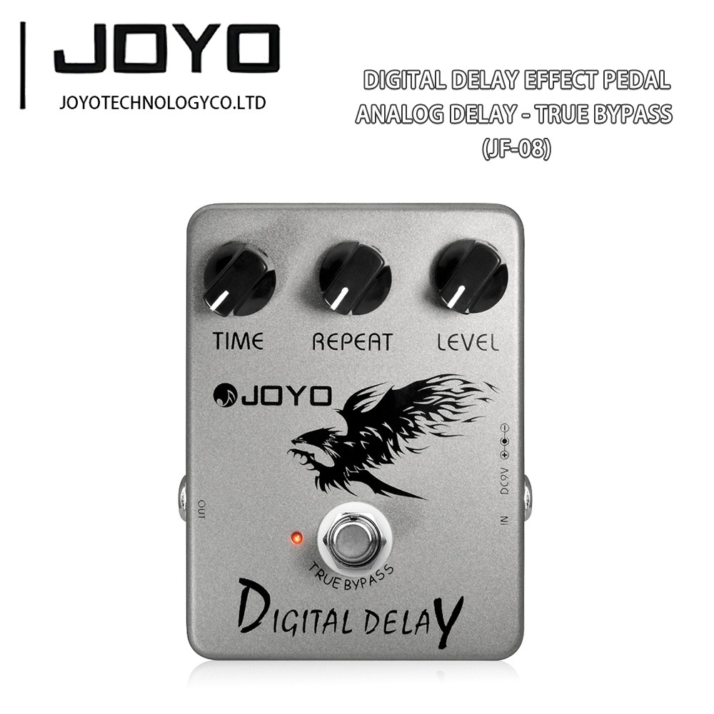 JOYO Digital Delay Guitar Pedal Range 25ms-600ms Time/Repeat/Level True Bypass
