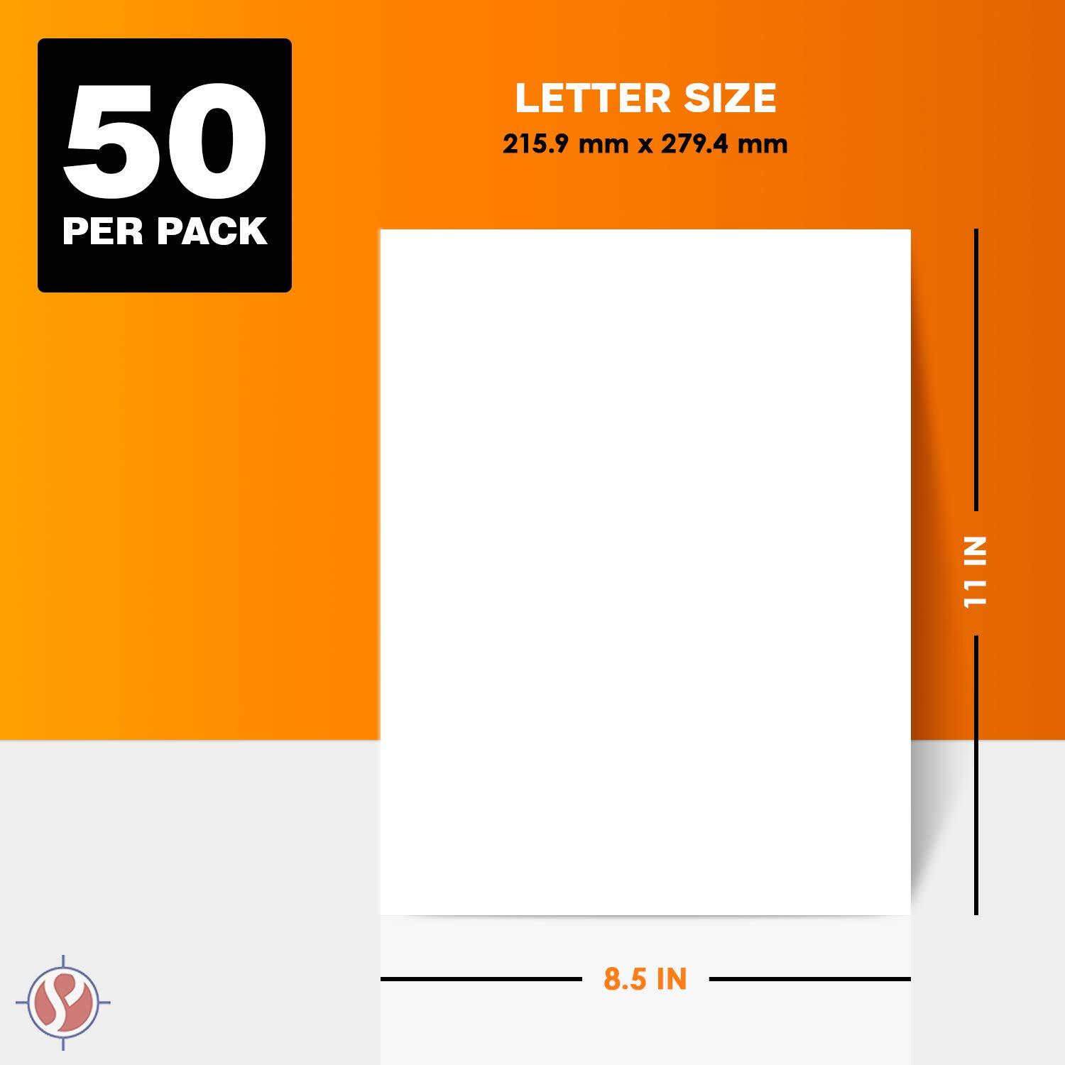 White Silk Matte Card Stock - 130lb Cover (300gsm) - 50 Pk (Choose Your Size)