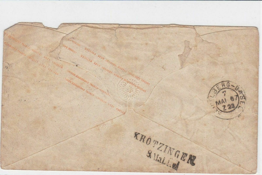 germany 1867 stamps cover ref r13483