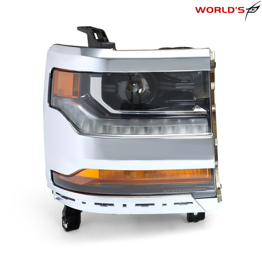 For 2016-2018 Chevy Silverado 1500 HID Passenger Side Headlight Headlamp Chrome