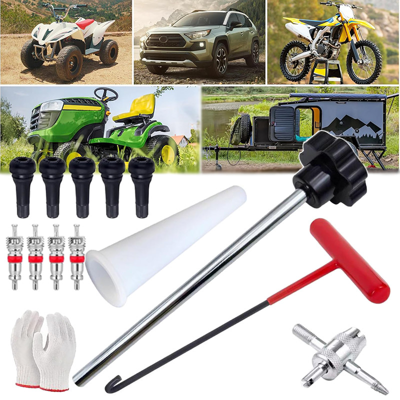 Quick Change Tire Valve Tool Kit , Tire Valve Stem Core Quickly Replacement Tool