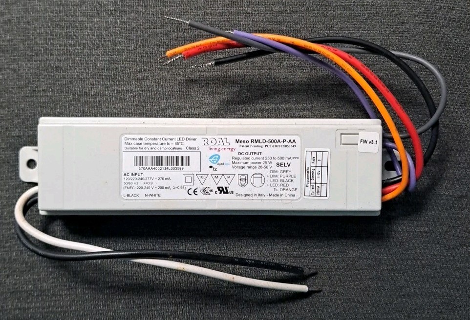 Roal Meso RMLD-500A-P-AA Dimmable Constant Current LED Driver