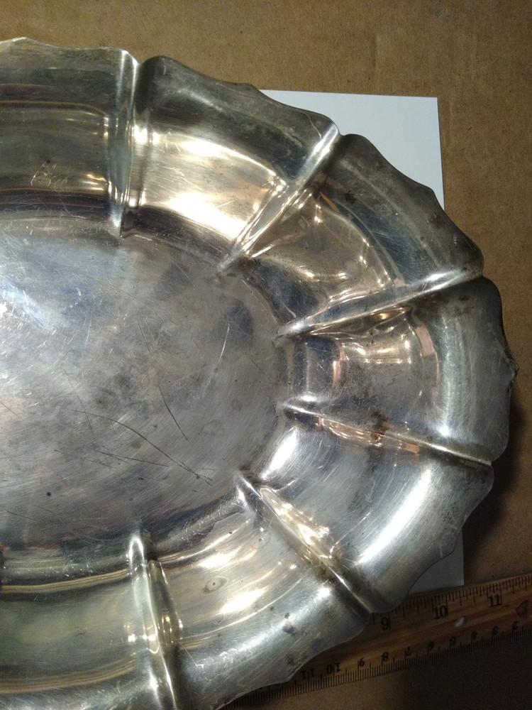 Sterling Silver Oval Serving Bowl. No. 766.