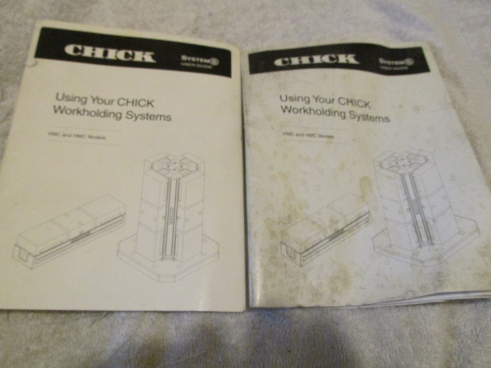 CHICK Workholding Systems CNC VMC HMC Models TOMBSTONE VISE User Guide Manuals