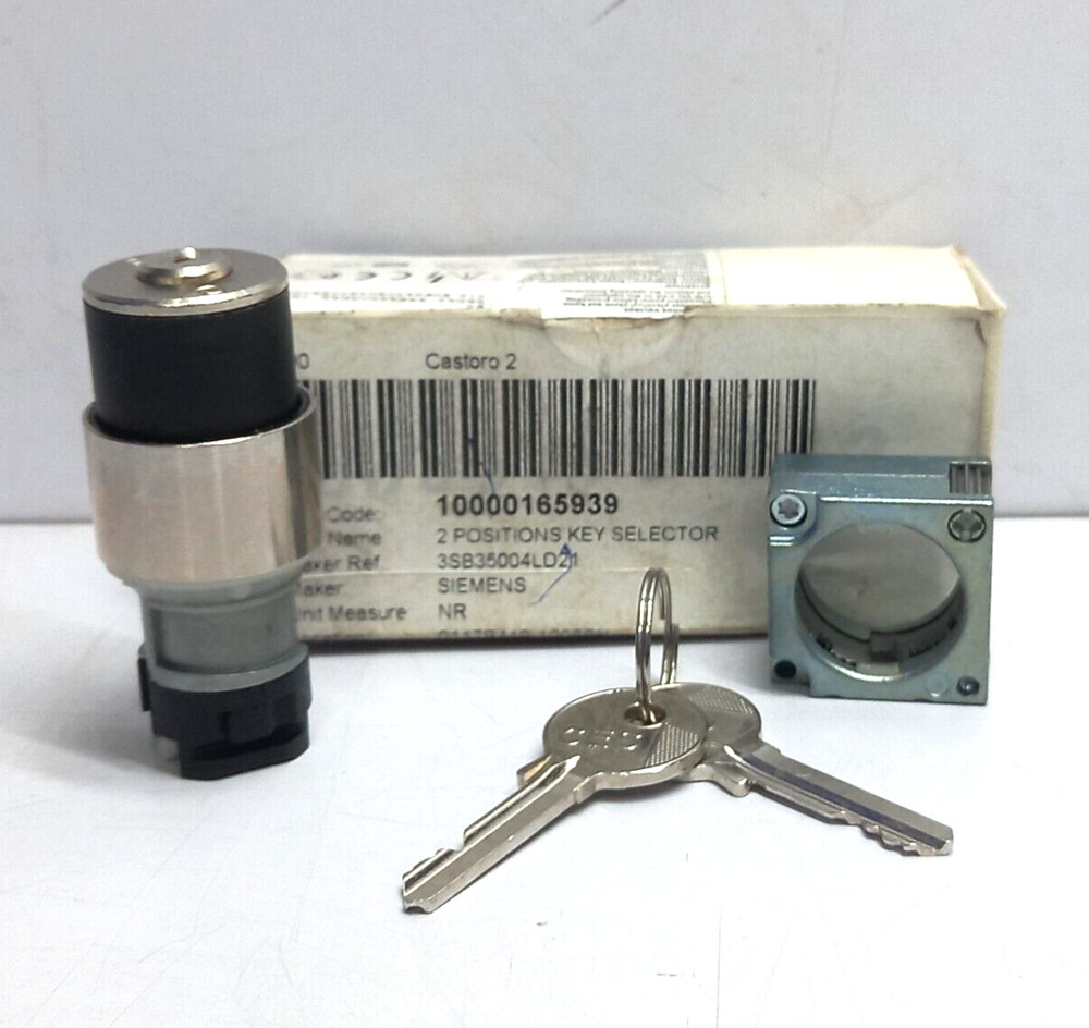 Siemens 3SB3 500-4LD21 2 Position Key Selector Switch