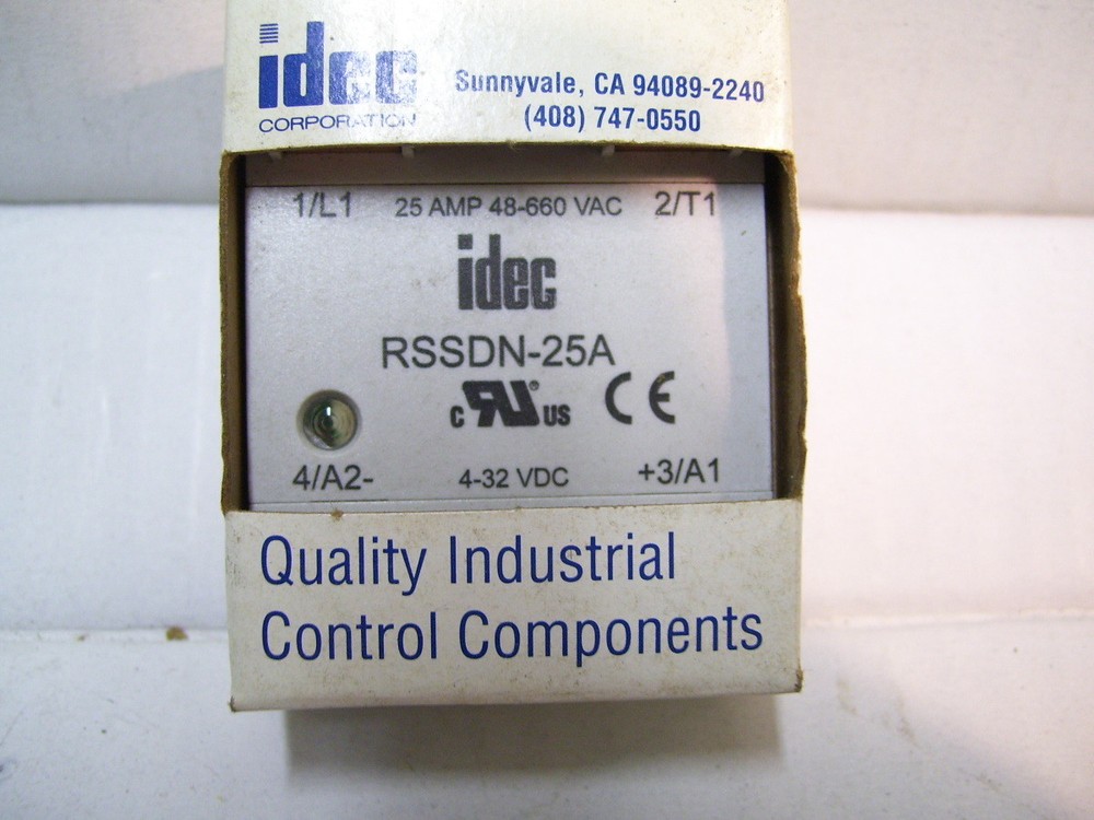NEW IDEC RSSAN-25A 25A 48-660VAC 4-32VDC SIGNAL SOLID STATE RELAY P2114