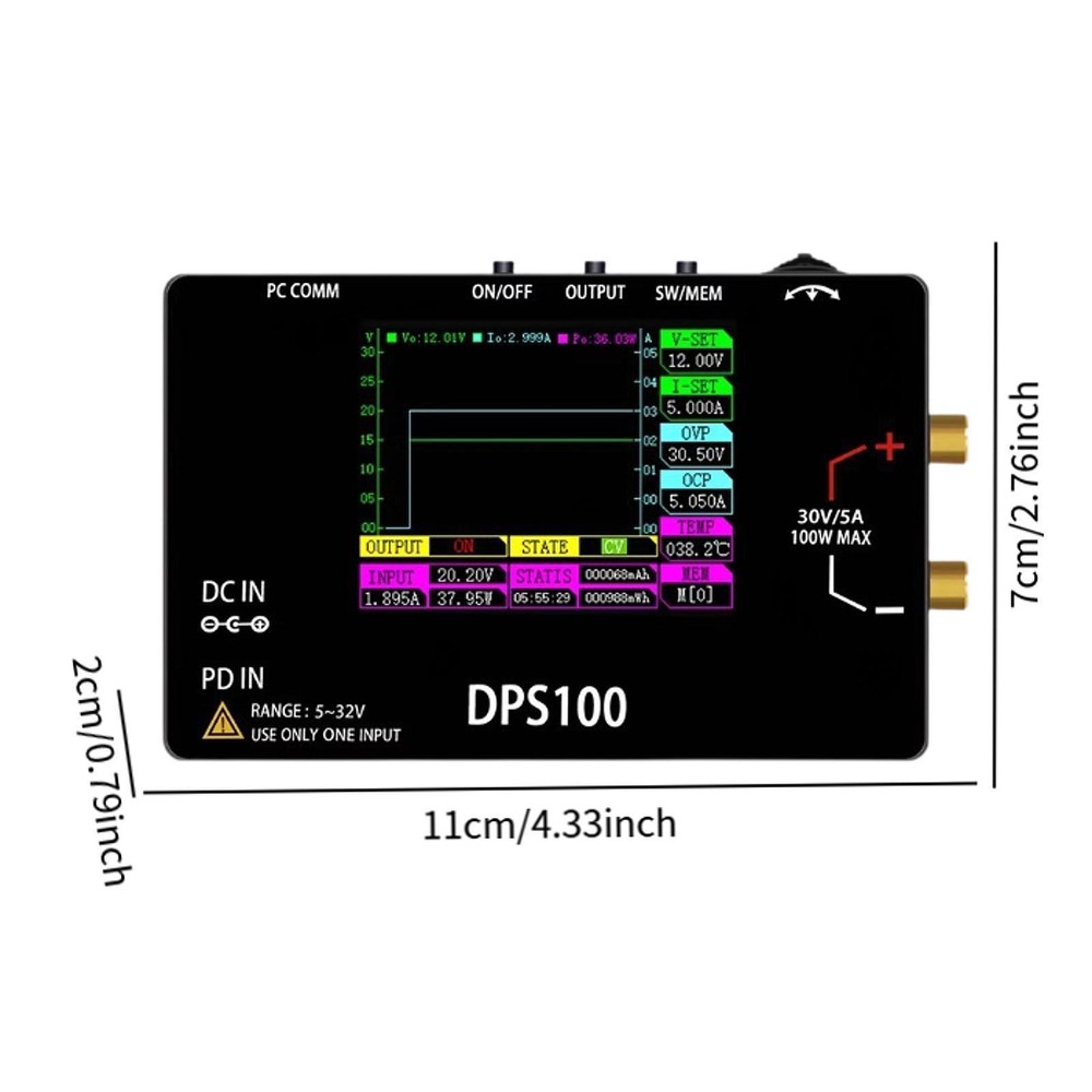 Power Supply 2.4 inch Screen Mini High Performance Professional Compact Smart