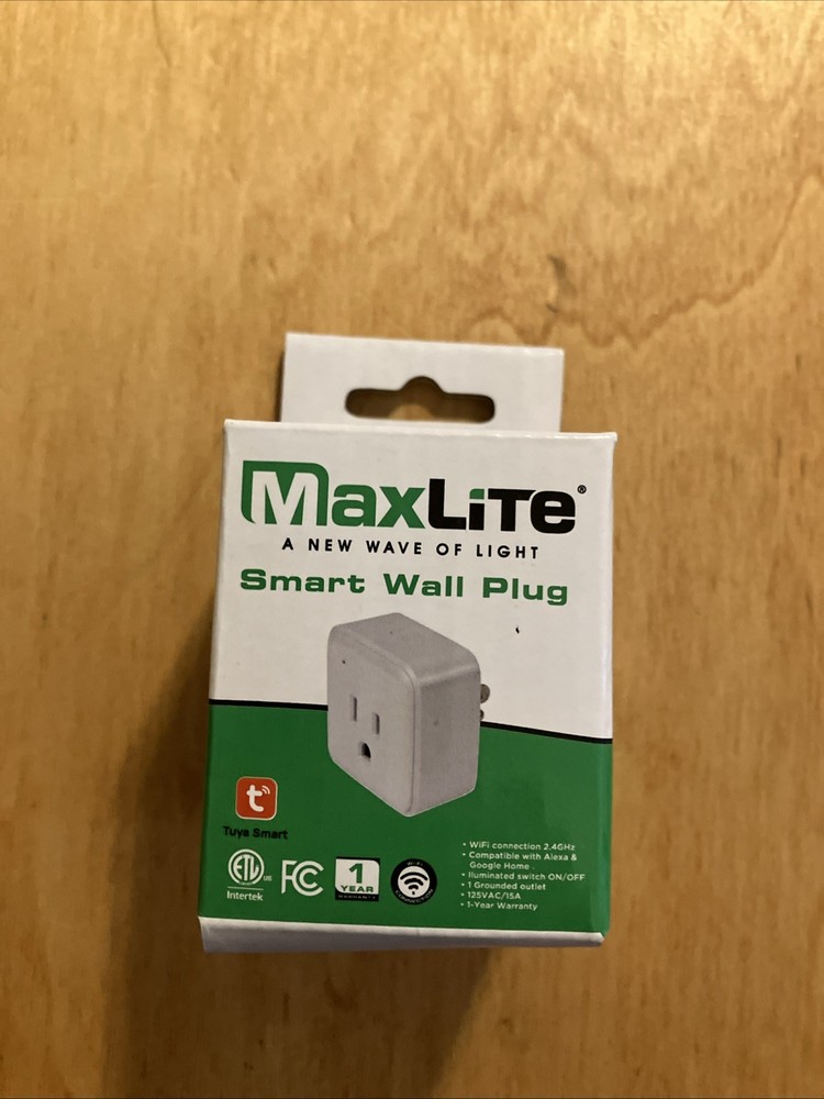 MaxLite Smart Wall Plug (Google and Alexa Compatible) Factory Sealed