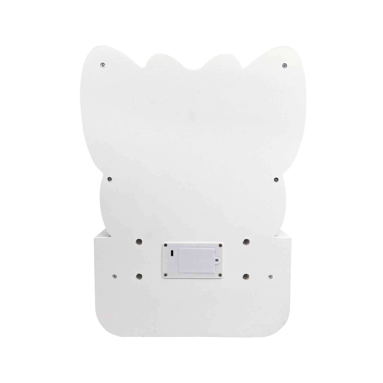 Teamson Kids Colorful Butterfly-Shaped Tabletop Vanity with Illuminated Mirror