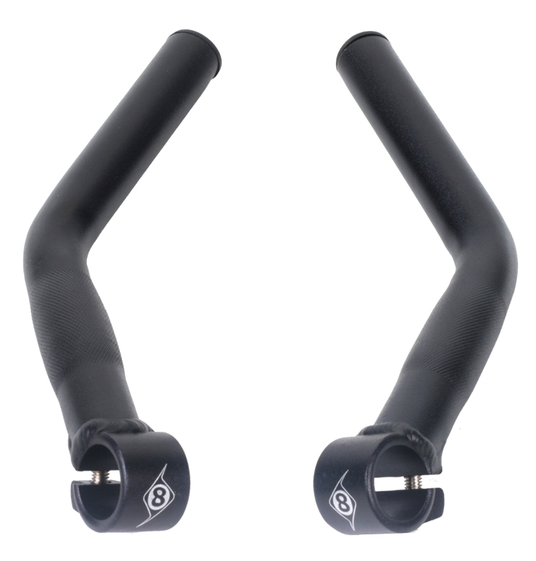 Origin8 Comp Lite Bar Ends-Alloy Long-Black