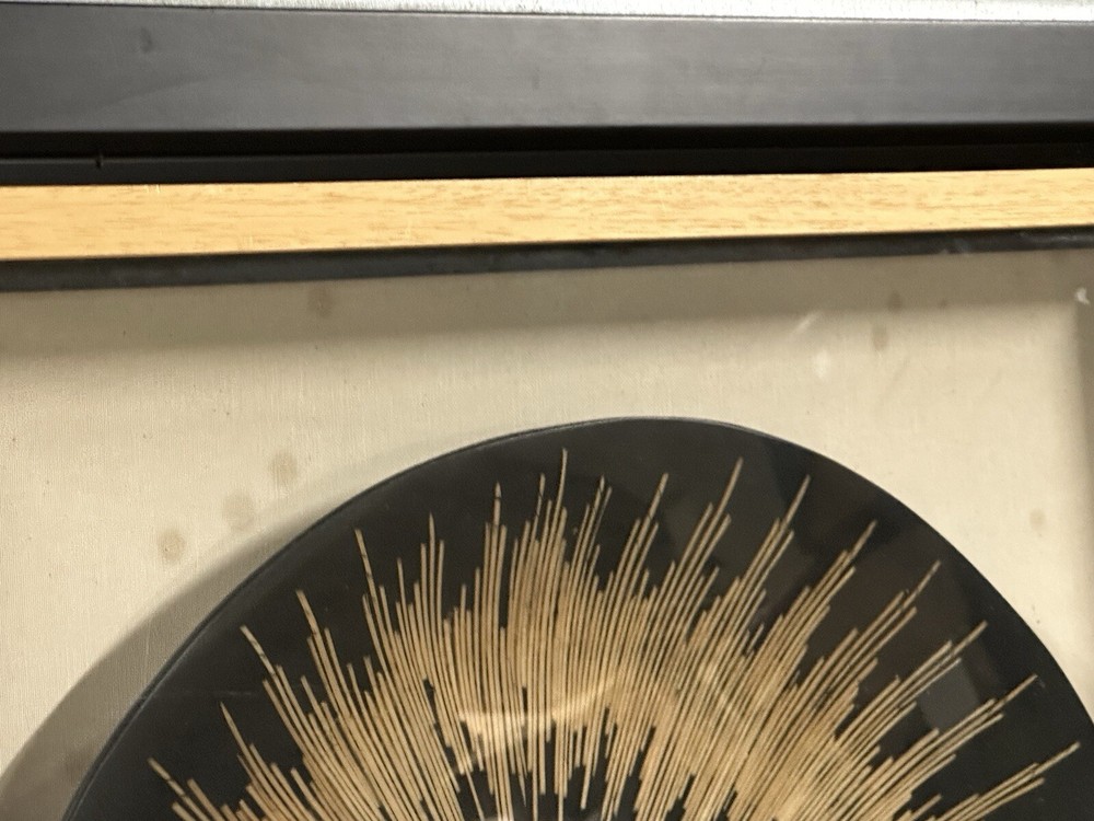 Very Large Glazed Unusual Ceramic Plate Abstract Art Work