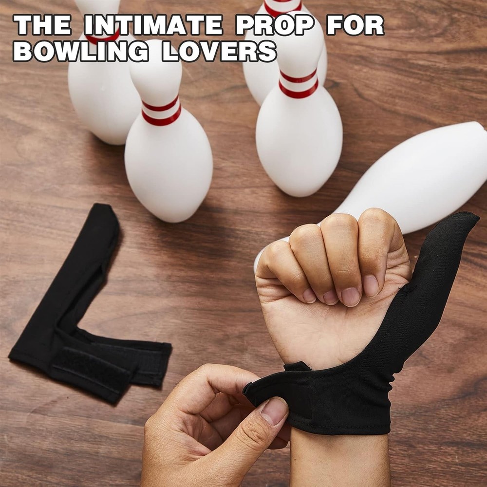 Charniol Bowling Thumb Saver Protector - 2 Pcs Guard Sock, One Size, Black