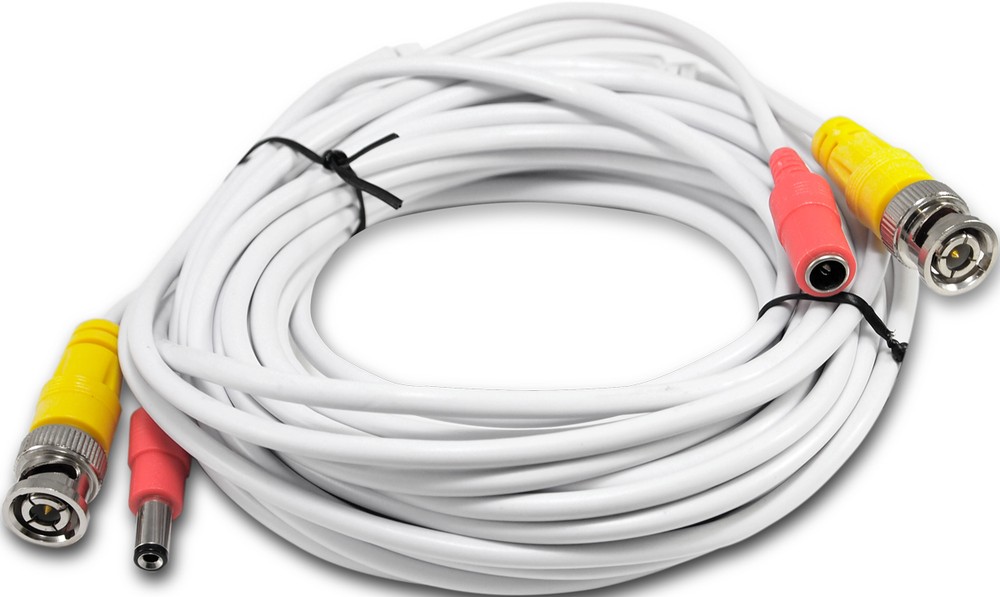 4 x 25ft BNC Video Power Plug Play Cable for Security Camera System CCTV Premade