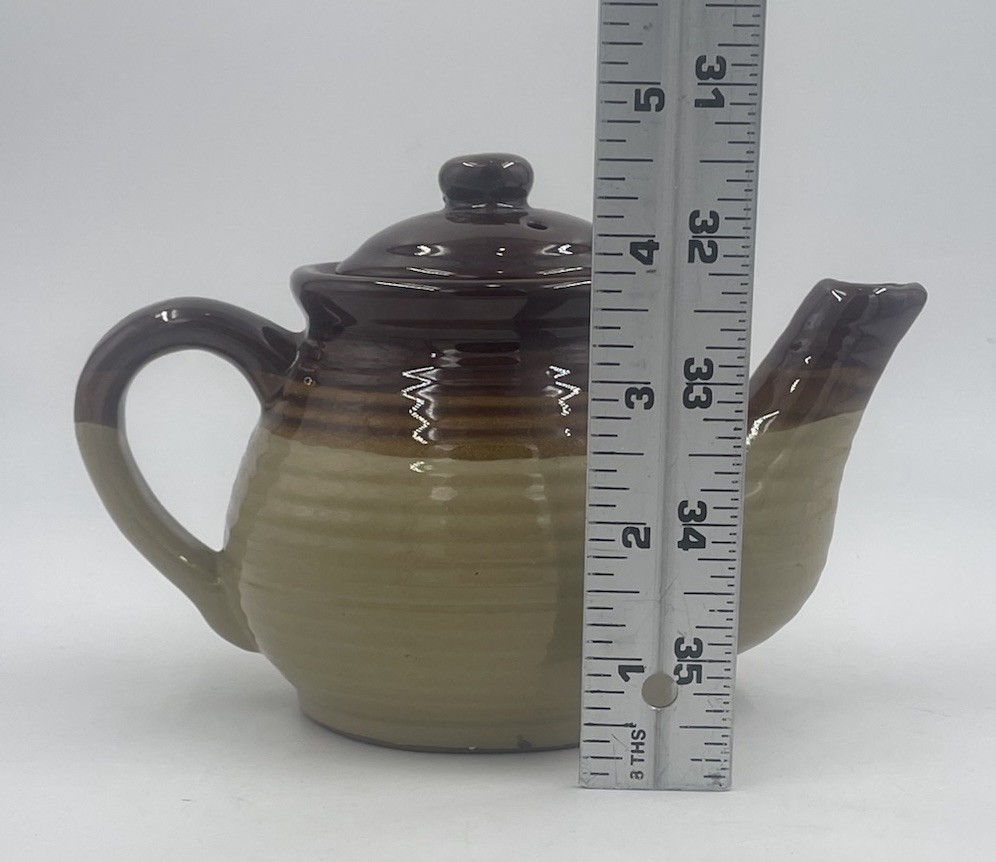 Small Two Cup ~ Vintage Three Tone Drip Glaze ~ Tea Pot