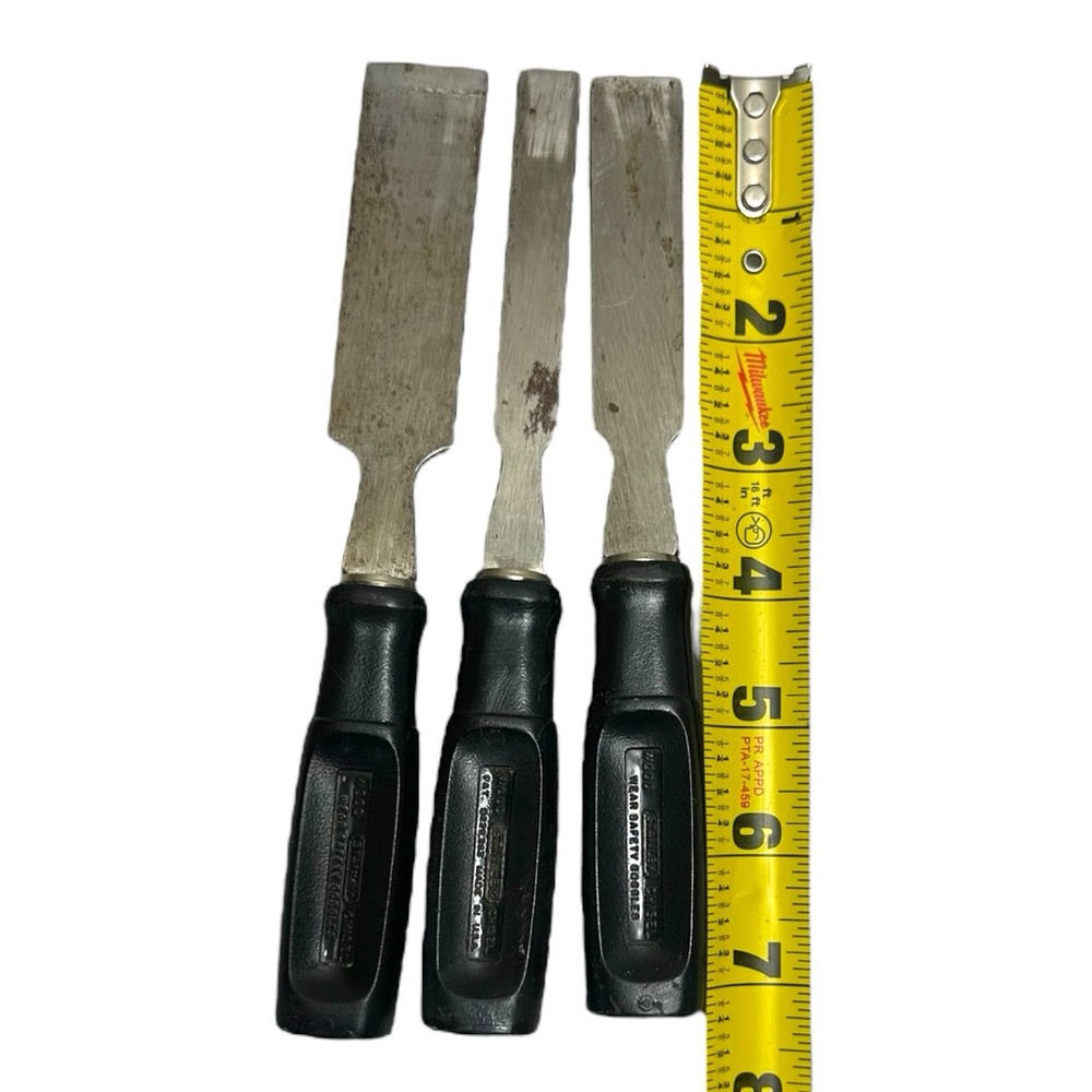 3 Pc Stanley 16-089 Chisel Set, Made in USA