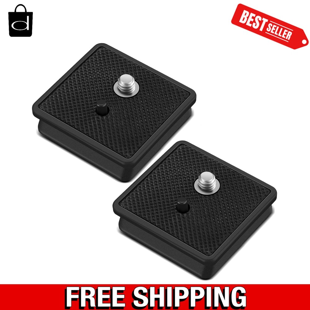 2-Pack 41mm Quick Release Camera Tripod Plates - Compatible with Ambico & Sunpak