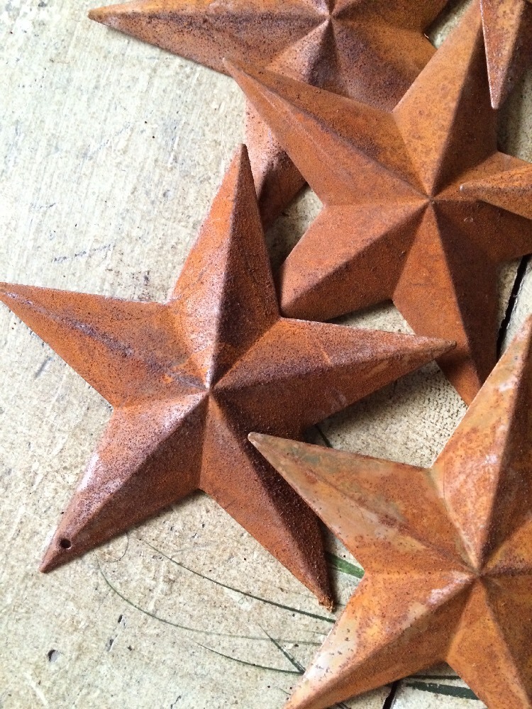 Lot of 25 Rusty Barn Stars Star 3.75 in 3 3/4" Primitive Country 2D Rust Supply