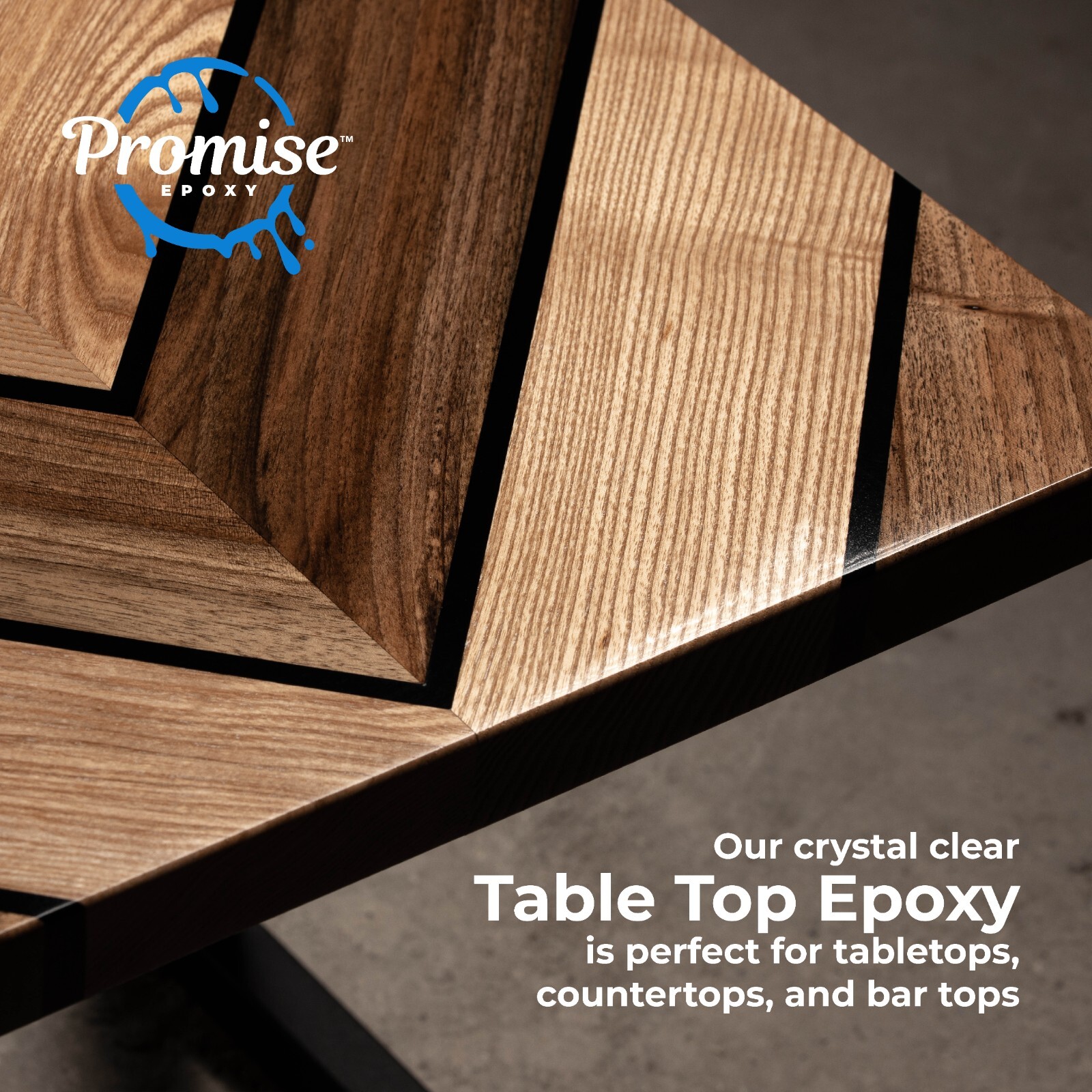 Promise Epoxy - 1 Gallon Kit of Crystal Clear Table Top Epoxy Resin