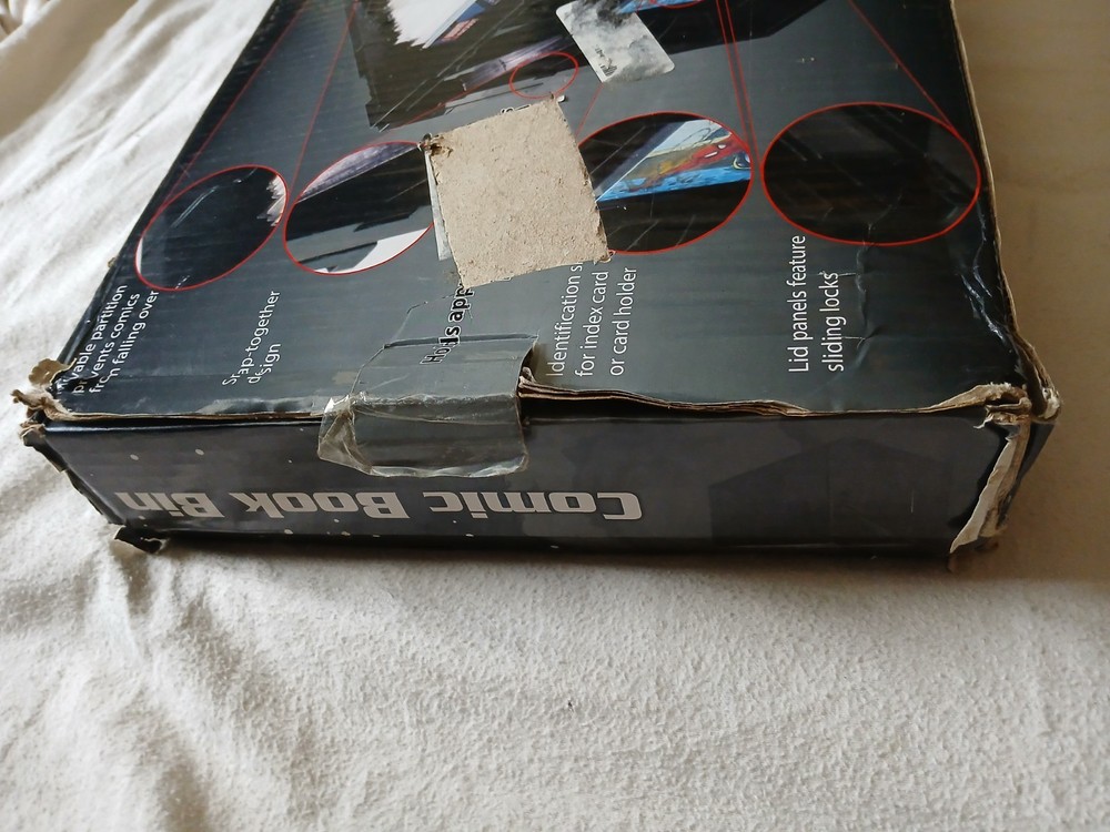 BCW Comic Storage Box Plastic Black With Seperators