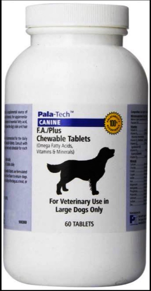 Pala-Tech, F/A Plus Chew Tabs, Large Dog, 60 Count