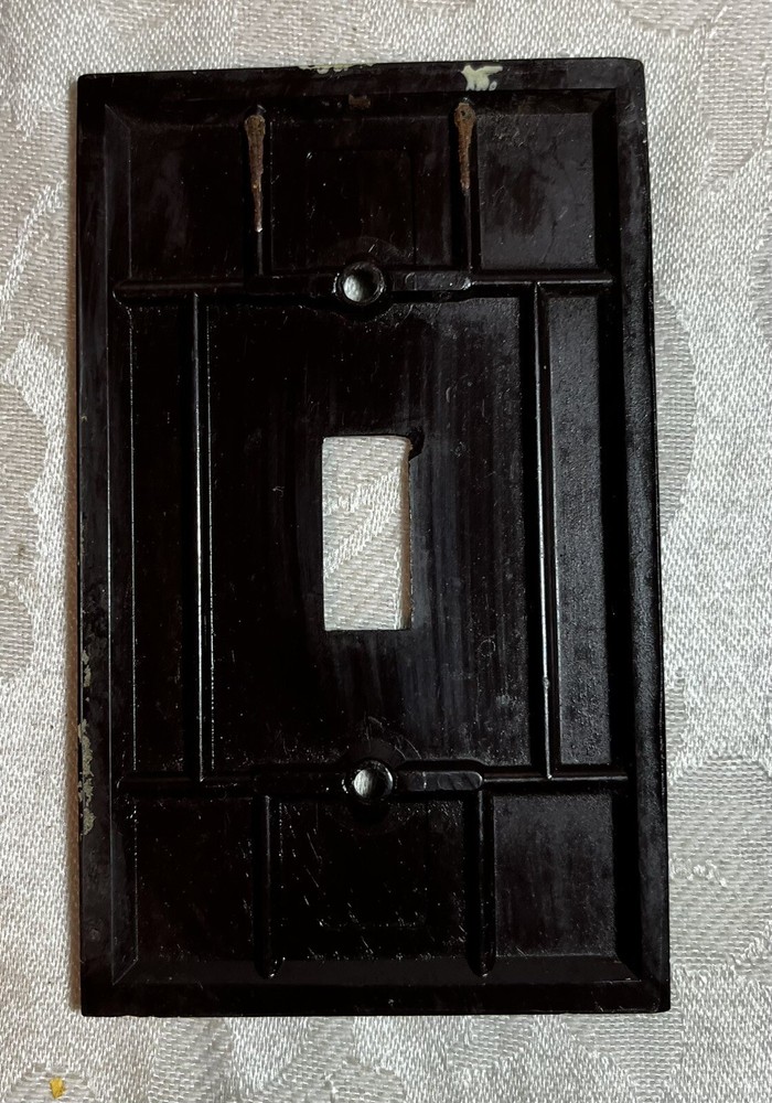 Vintage Light Switch Cover Brown