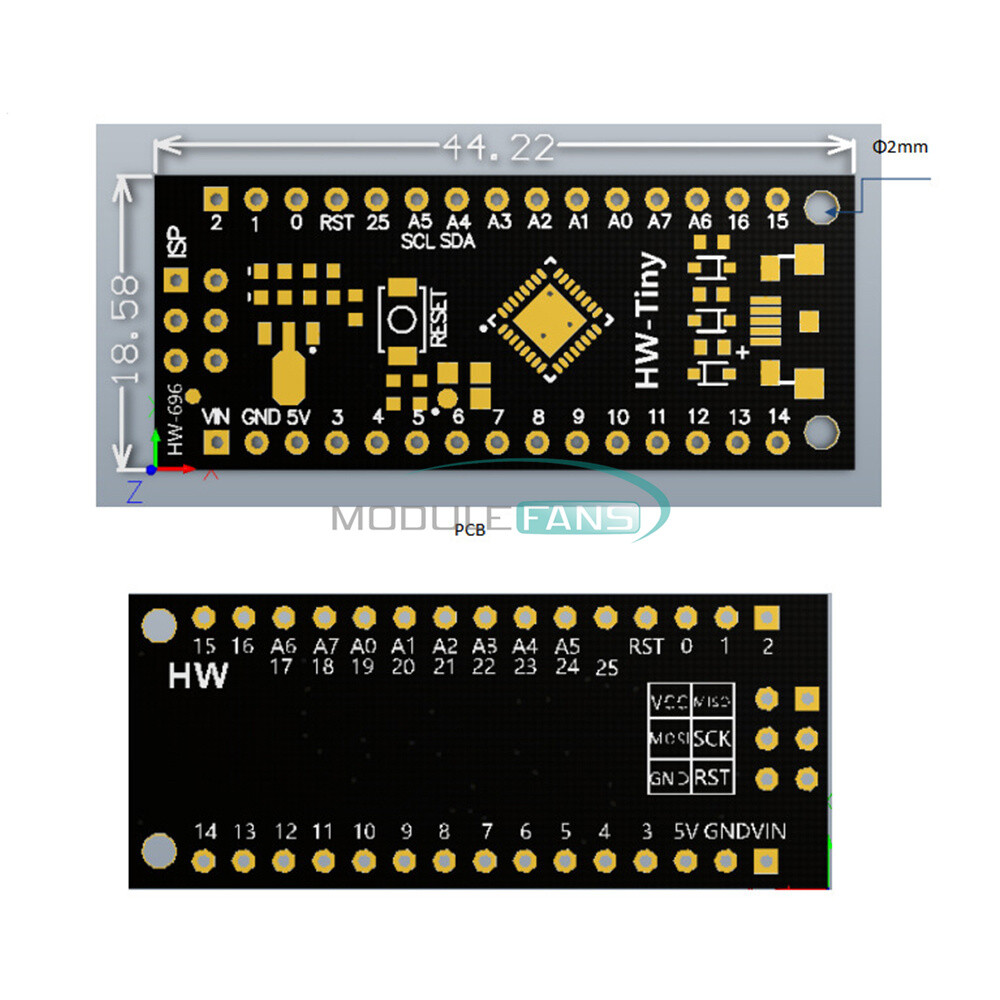 Attiny88 Development Board Micro USB 16mhz Digispark Expansion Development Board