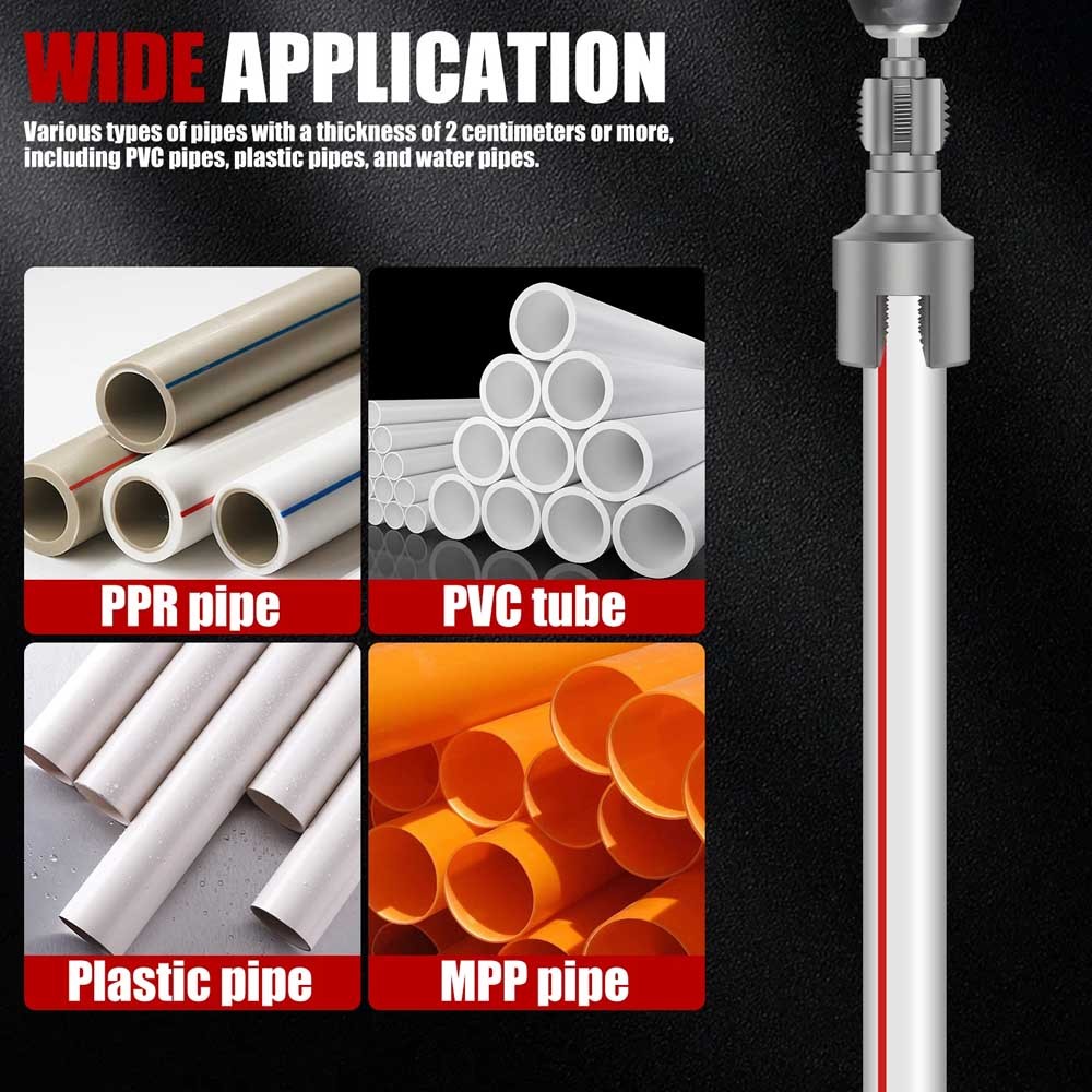 Integrated Internal & External Pipe Threading-Tool PVC Pipe Threader 1/2" 3/4"