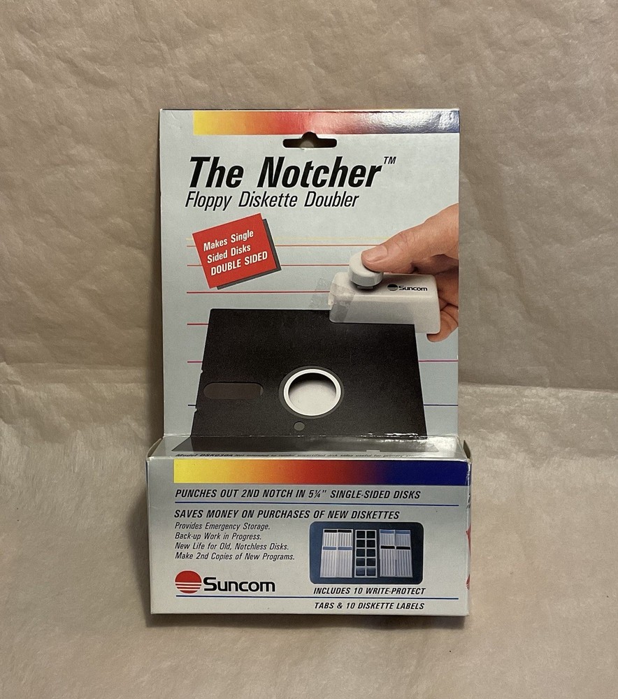 Vintage Suncom 5 1/4” Floppy Disk Notcher