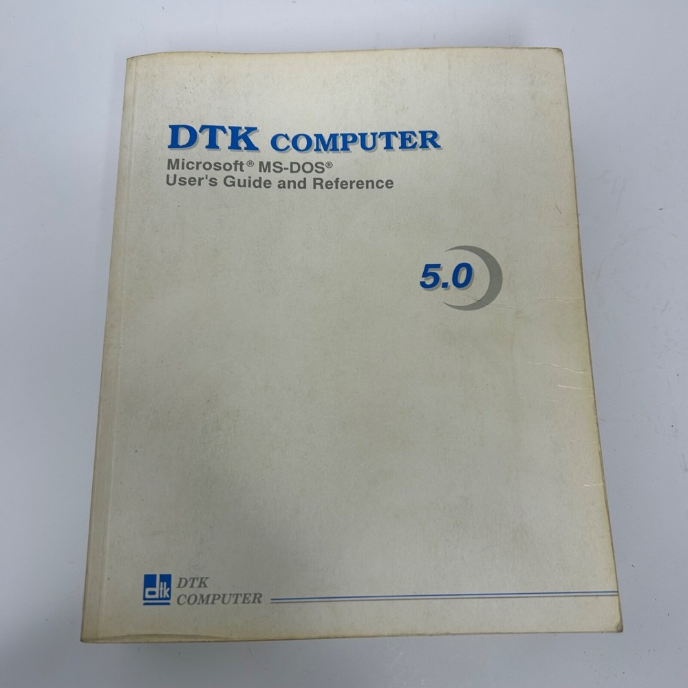 Vintage Microsoft MS-DOS Version 5.0 User’s Guide And Reference DTK Computer