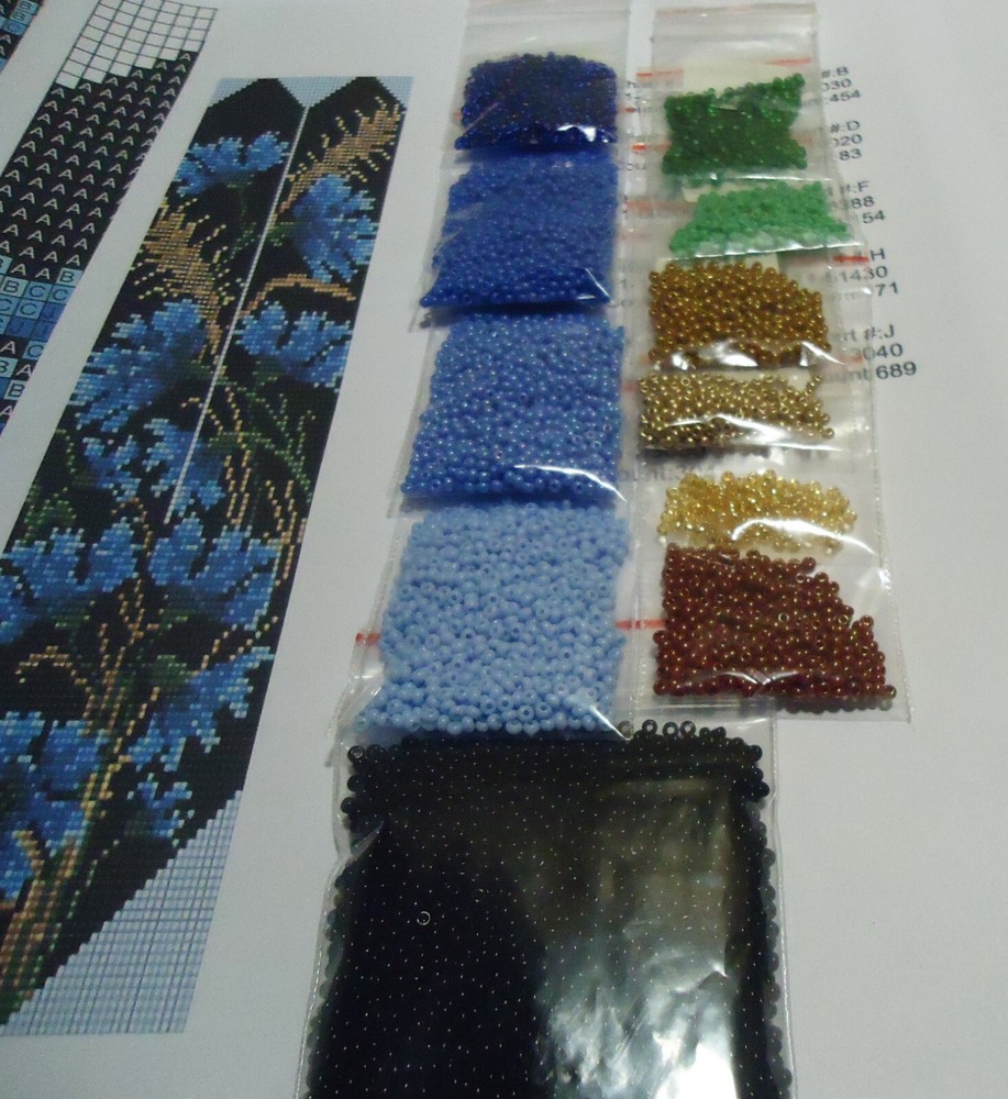 Kit for making a necklace gerdan. Beading Loom Pattern. #M12