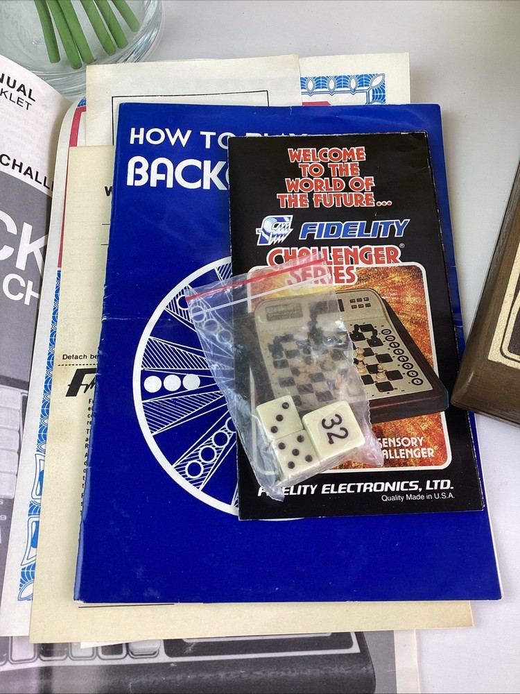 Vintage Backgammon Challenger Electronic Game Complete Working