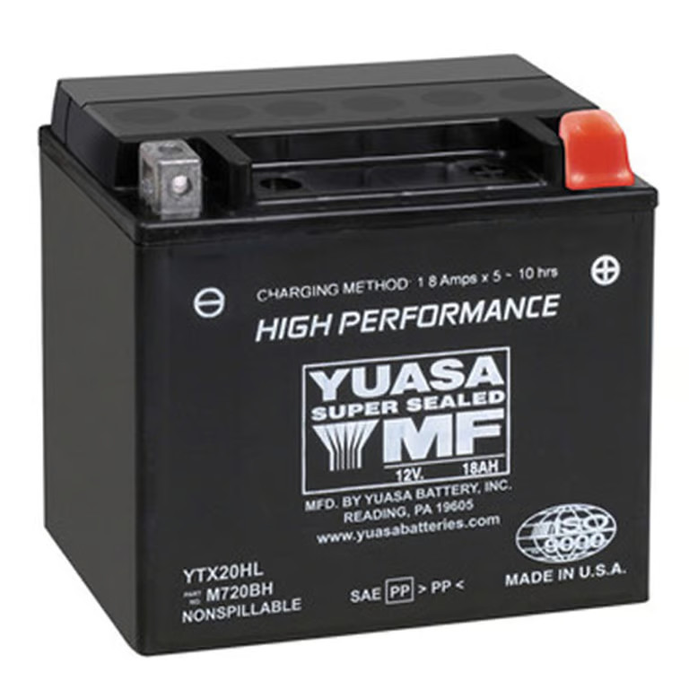 Yuasa Factory Activated Maintenance Free Battery - YTX20HL Motorcycle YUAM720BH