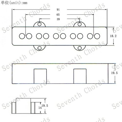 Five-string Open-back JB Electric Bass Pickup