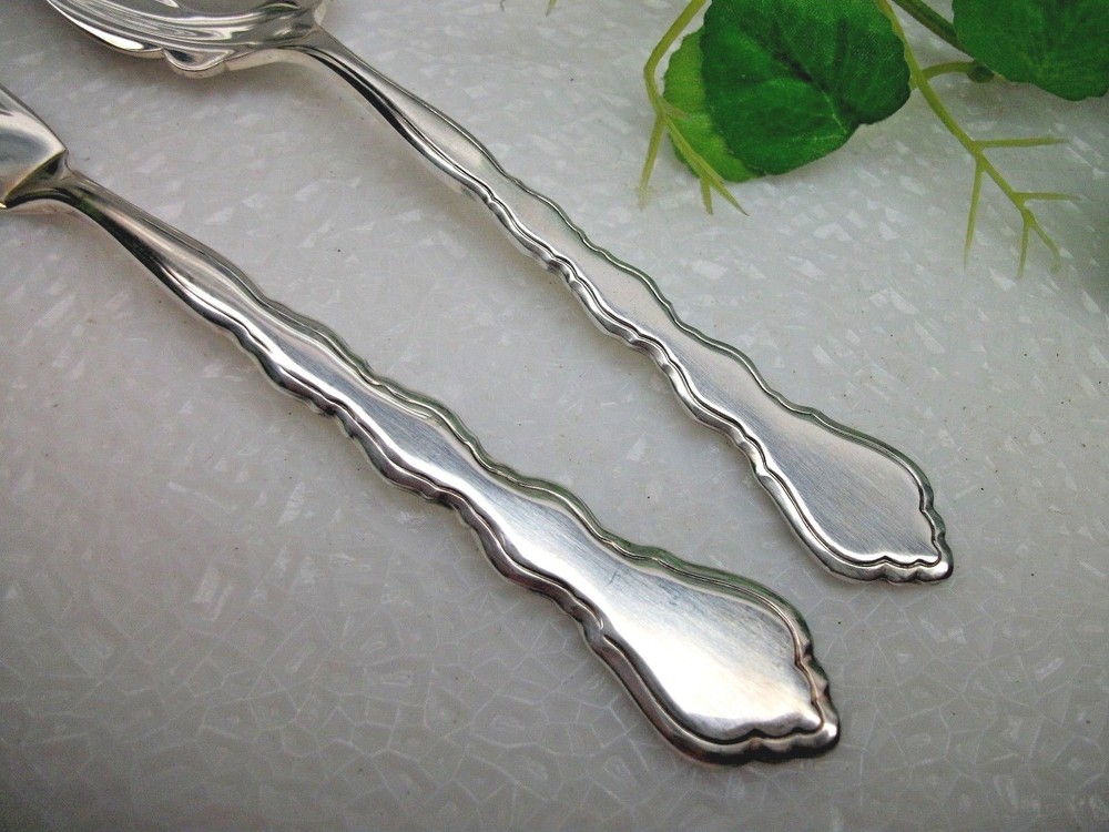 Oneida Community Silver DUET Silverplate Master Butter Knife & Sugar Spoon
