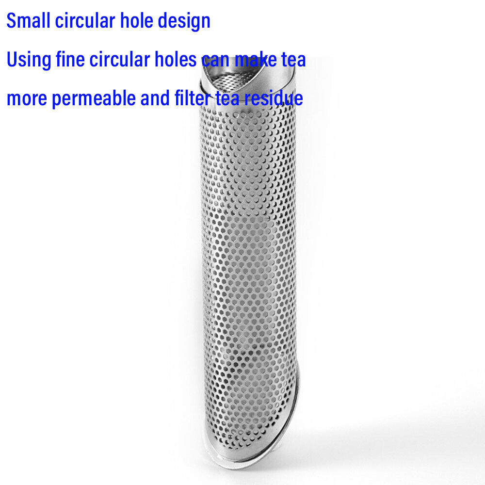 4/8PCS Stainless Tea Diffuser Tea Stick Strainer Tea Infuser Pipe w/Hook Handle