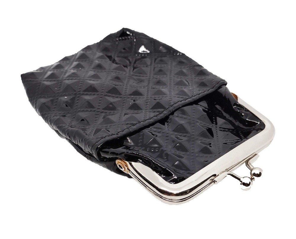 Fujima Glossy Black Diamond Design PVC Soft 100s Cigarette Pack Case