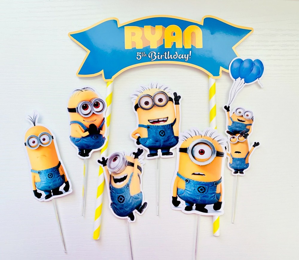 Personalized Minions (Despicable Me) Cake Topper