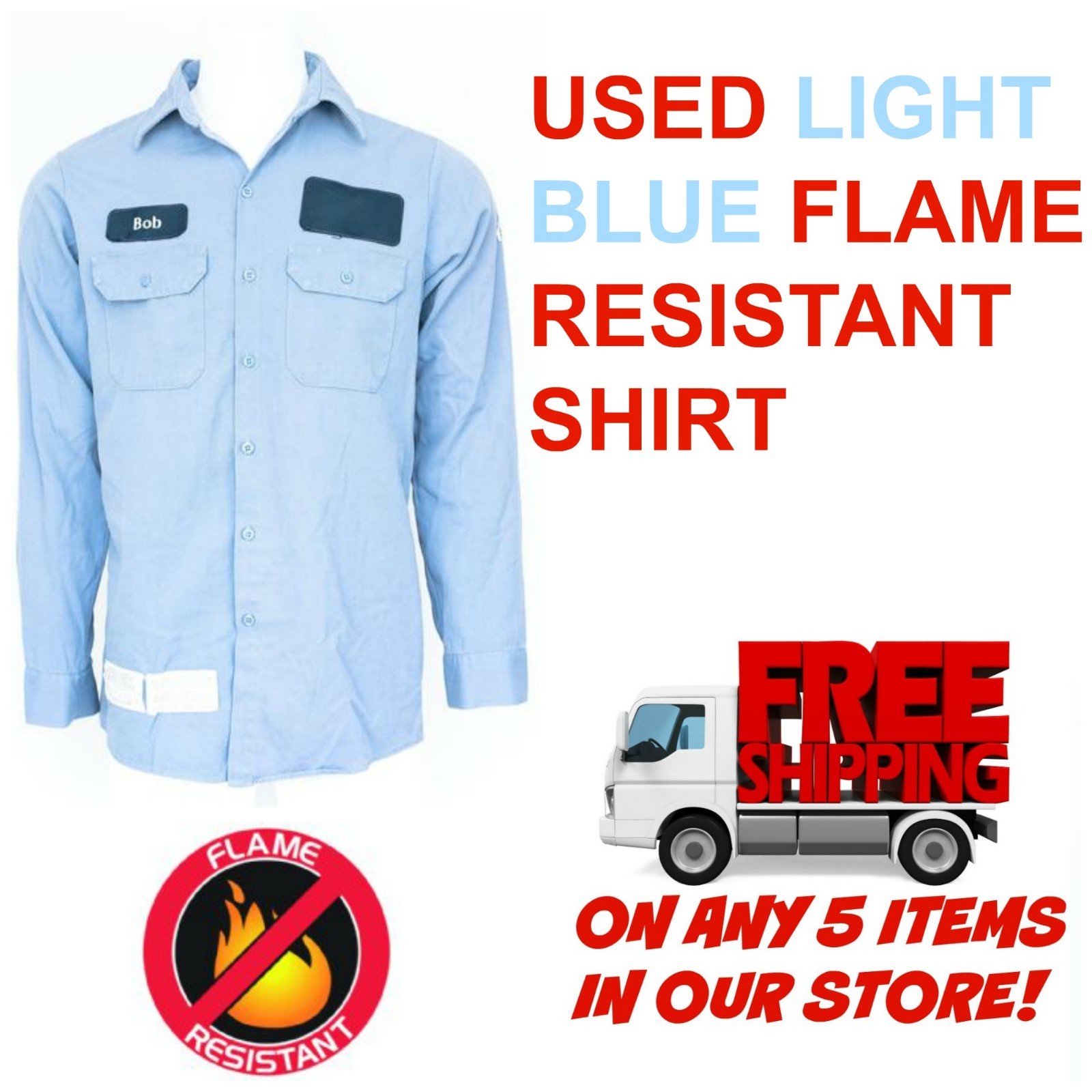 Used Flame Resistant FR Work Shirts Cintas, Workrite, CARHARTT, Flame Retardant