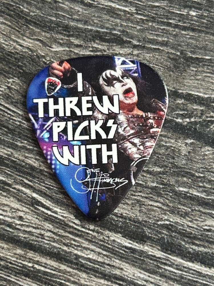 KISS Guitar Pick Kiss Kruise IV GENE SIMMONS I Threw Picks With Gene Vintage