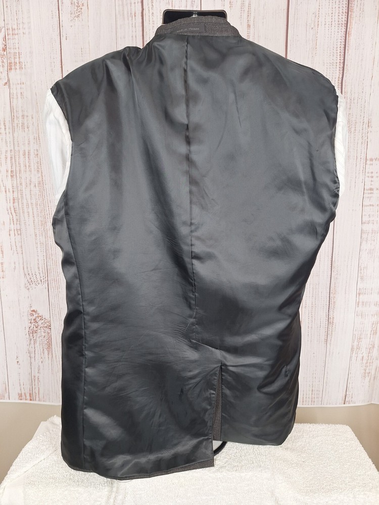 Chaps Jacket Blazer Mens 48L Gray Single Vented Soft Thick Fabric