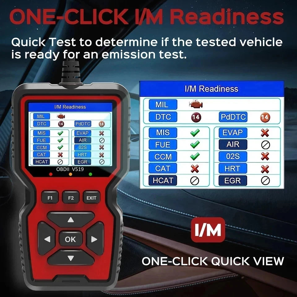 Professional OBD2 V519 Scanner - 2026 Upgraded OBDII + CAN Code Reader US